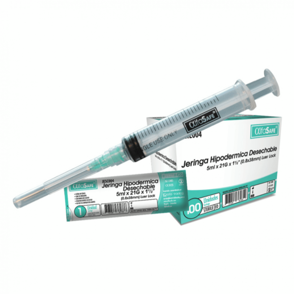 Jeringa 5ml Caja X 100 Unidades - Alfasafe