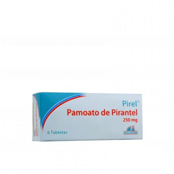 Pirel 250mg (Pamoato de Pirantel) Caja X 6 Tabletas - Anglopharma