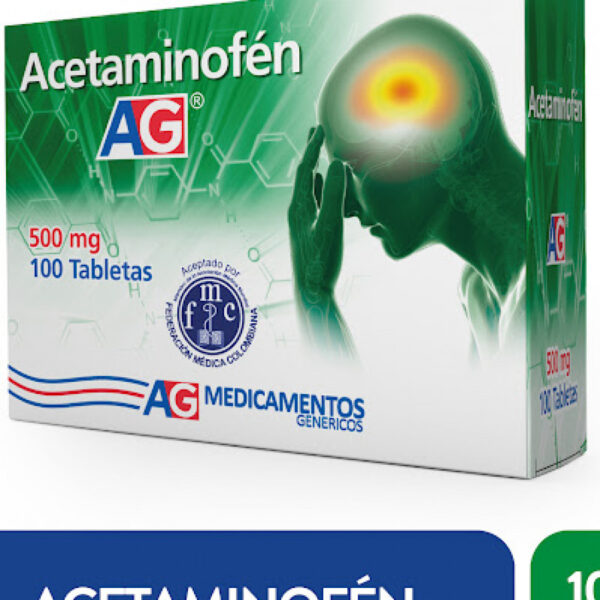 Acetaminofen 500mg Caja X 100 Tabletas - Ag