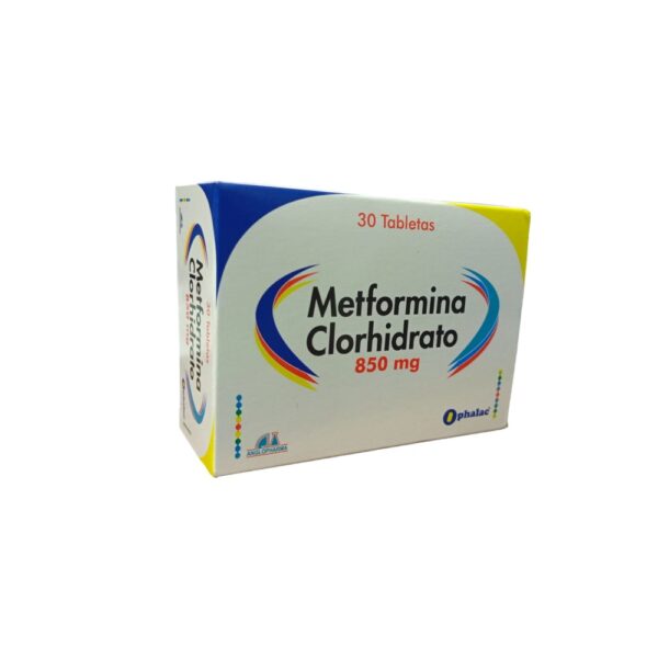 Metformina 850mg Caja X 30 Tabletas - Ophalac