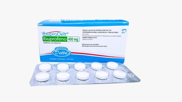 Ibuprodelt 400mg (Ibuprofeno) Caja X 100 Tabletas - Laboratorio Delta
