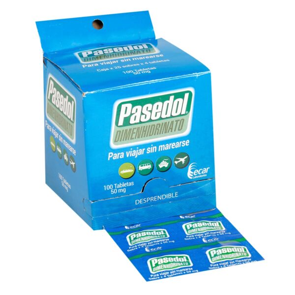 Pasedol (Dimenhidrinato) 50mg Caja X 100 Tabletas - Ecar