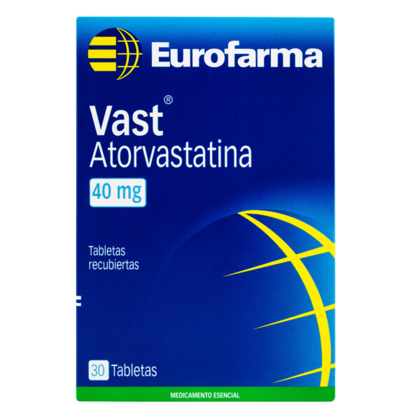 Vast (Atorvastatina) 40mg Caja X 30 Tabletas - Eurofarma