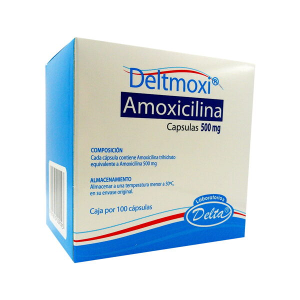 Deltmoxi 500mg (Amoxicilina) Caja X 100 Cápsulas - Laboratorio Delta