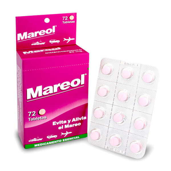 Mareol (Dimenhidrinato) Caja X 72 Tabletas - Haleon
