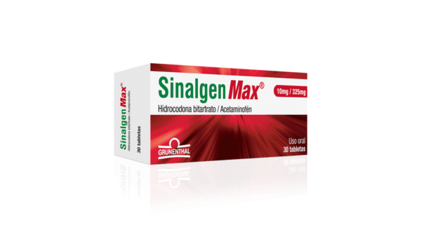 Sinalgen Max (Hidrocodona + Acetaminofén) Caja X 30 Tableta - Grunenthal