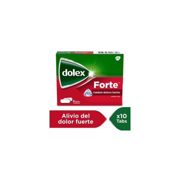 Dolex Forte (Acetaminofén + Cafeína) Caja X 10 Tabletas - Haleon (Fc - Dic/2025)
