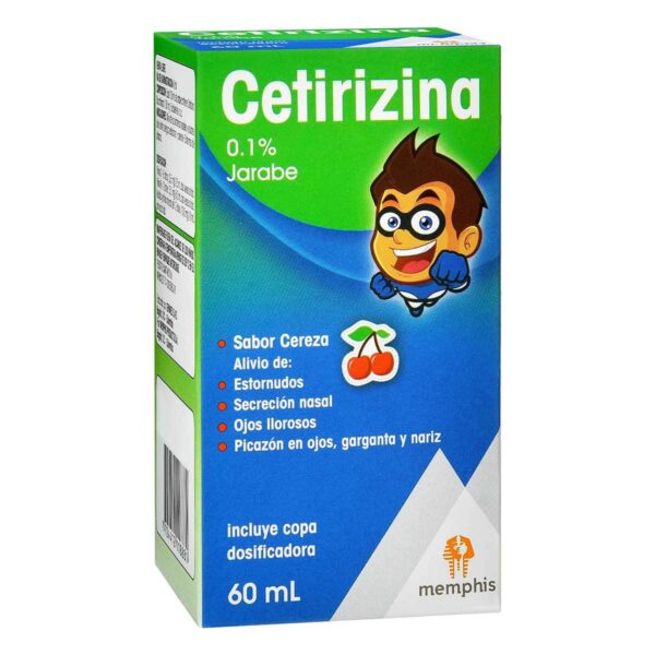 Cetirizina 0.1% Jarabe Frasco X 60ml - Memphis