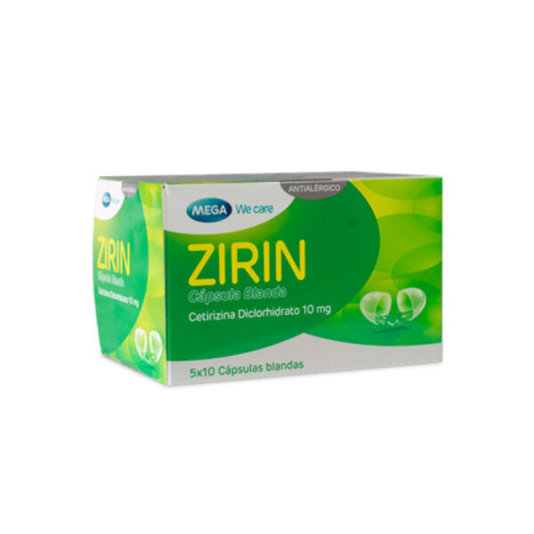 Zirin (Cetirizina) Caja X 50 Cápsulas - Mega We Care
