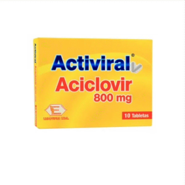 Activiral 800mg (Aciclovir) Caja X 10 Tabletas - Bioquifar