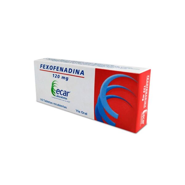 Fexofenadina Clorhidrato 120mg Caja X 10 Tabletas – Ecar