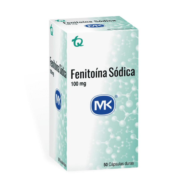 Fenitoína Sódica 100 Mg Caja x 50 Capsulas duras MK