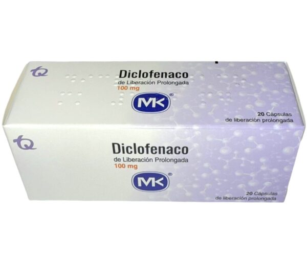 Diclofenaco de Liberación Prolongada 100 Mg Caja x 20 Cápsulas - MK